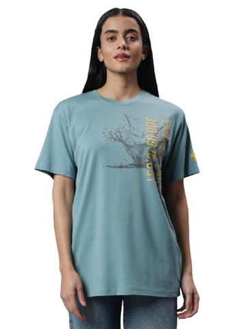 Women's Solid Cotton Stretch Half Sleeve Round Neck  T-Shirt