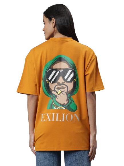 Women's Solid Cotton Stretch Half Sleeve Round Neck Oversize T-Shirt